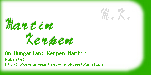 martin kerpen business card